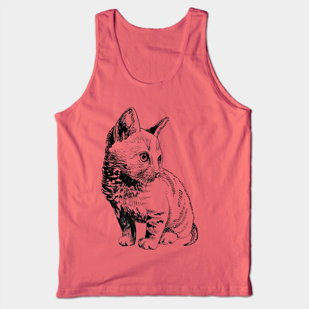 kitten Tank Top by VicaVeresk